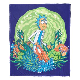Rick & Morty; Where is Rick Aggretsuko Comics Silk Touch Throw Blanket; 50" x 60"