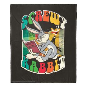 Looney Tunes; Screwy Rabbit Aggretsuko Comics Silk Touch Throw Blanket; 50" x 60"