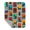 Lots of Black Schnauzer Quilted Blanket 50x60 Artwork Pattern Quilted Throw Blanket for Bed, Couch, Sofa, Soft and Lightweight