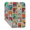 Lots of Blue Merle Welsh Cardigan Corgi Quilted Blanket 50x60 Artwork Pattern Quilted Throw Blanket for Bed, Couch, Sofa, Soft and Lightweight
