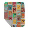 Lots of Fawn Great Dane Quilted Blanket 50x60 Artwork Pattern Quilted Throw Blanket for Bed, Couch, Sofa, Soft and Lightweight