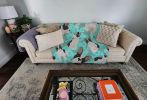 Black and White French Bulldog Quilted Blanket 50x60 Artwork Pattern Quilted Throw Blanket for Bed, Couch, Sofa, Soft and Lightweight