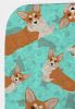 Red and White Pembroke Corgi Quilted Blanket 50x60 Artwork Pattern Quilted Throw Blanket for Bed, Couch, Sofa, Soft and Lightweight