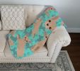 Cream Chihuahua Quilted Blanket 50x60 Artwork Pattern Quilted Throw Blanket for Bed, Couch, Sofa, Soft and Lightweight