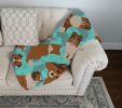 Sheltie Quilted Blanket 50x60 Artwork Pattern Quilted Throw Blanket for Bed, Couch, Sofa, Soft and Lightweight