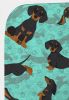 Black and Tan Dachshund Quilted Blanket 50x60 Artwork Pattern Quilted Throw Blanket for Bed, Couch, Sofa, Soft and Lightweight