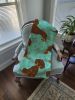 Chocolate and Tan Dachshund Quilted Blanket 50x60 Artwork Pattern Quilted Throw Blanket for Bed, Couch, Sofa, Soft and Lightweight