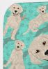 White Cream Labrador Retriever Quilted Blanket 50x60 Artwork Pattern Quilted Throw Blanket for Bed, Couch, Sofa, Soft and Lightweight