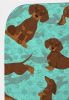 Chocolate and Tan Dachshund Quilted Blanket 50x60 Artwork Pattern Quilted Throw Blanket for Bed, Couch, Sofa, Soft and Lightweight