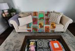 Lots of Chocolate and Tan Dachshund Quilted Blanket 50x60 Artwork Pattern Quilted Throw Blanket for Bed, Couch, Sofa, Soft and Lightweight
