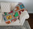 Lots of Sable Pembroke Corgi Quilted Blanket 50x60 Artwork Pattern Quilted Throw Blanket for Bed, Couch, Sofa, Soft and Lightweight