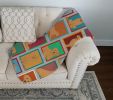 Lots of Golden Retriever Quilted Blanket 50x60 Artwork Pattern Quilted Throw Blanket for Bed, Couch, Sofa, Soft and Lightweight