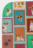 Lots of Red and White Jack Russell Terrier Quilted Blanket 50x60 Artwork Pattern Quilted Throw Blanket for Bed, Couch, Sofa, Soft and Lightweight