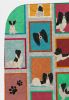 Lots of Black and Whtie Papillon Quilted Blanket 50x60 Artwork Pattern Quilted Throw Blanket for Bed, Couch, Sofa, Soft and Lightweight
