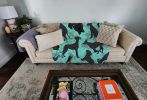 Black Great Dane Quilted Blanket 50x60 Artwork Pattern Quilted Throw Blanket for Bed, Couch, Sofa, Soft and Lightweight