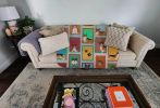 Lots of Sable Pembroke Corgi Quilted Blanket 50x60 Artwork Pattern Quilted Throw Blanket for Bed, Couch, Sofa, Soft and Lightweight